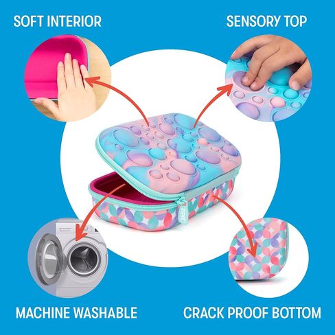 ZIPIT Bubble Pencil Box for Kids | Fidget Case | Silicon Sensory Push It Case | Large Capacity Pencil Case for Girls and Boys in Saudi Arabia