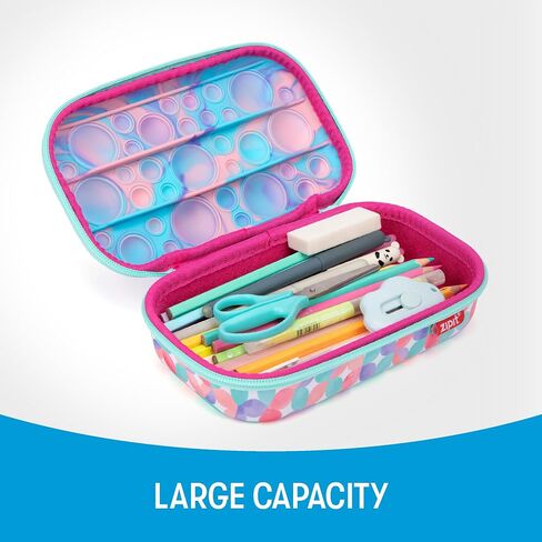 ZIPIT Bubble Pencil Box for Kids | Fidget Case | Silicon Sensory Push It Case | Large Capacity Pencil Case for Girls and Boys in Saudi Arabia