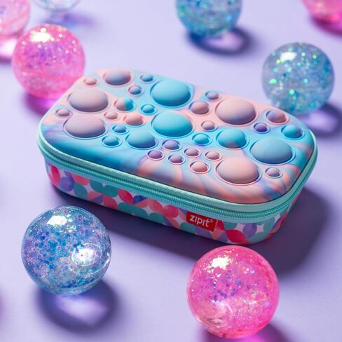 ZIPIT Bubble Pencil Box for Kids | Fidget Case | Silicon Sensory Push It Case | Large Capacity Pencil Case for Girls and Boys in Saudi Arabia