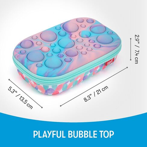 ZIPIT Bubble Pencil Box for Kids | Fidget Case | Silicon Sensory Push It Case | Large Capacity Pencil Case for Girls and Boys in Saudi Arabia