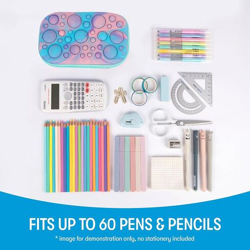 ZIPIT Bubble Pencil Box for Kids | Fidget Case | Silicon Sensory Push It Case | Large Capacity Pencil Case for Girls and Boys in Saudi Arabia