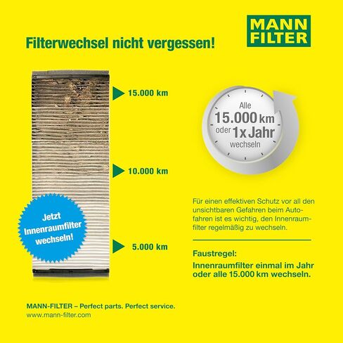 MANN-FILTER CUK 23 015-2 Cabin Air Filter - Pollen Filter with Activated Carbon in Saudi Arabia