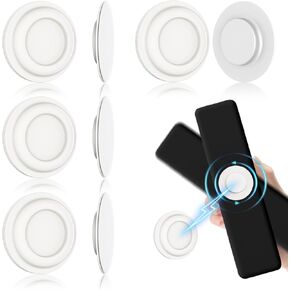 4Pcs Magnetic Remote Control Holder, Upgrades Silicone Wall Mount Self-Adhesive Remote Control Stand, Organizer Storage for Air Conditioner & TV Remotes, Caddy Back of Televisions (White