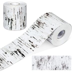 Mixweer 65.6 ft Birch Tree Bulletin Board Border White Wood Bulletin Border Classroom Borders Decoration Poster Chalkboard Borders for Back School, Classroom, Home Decoration
