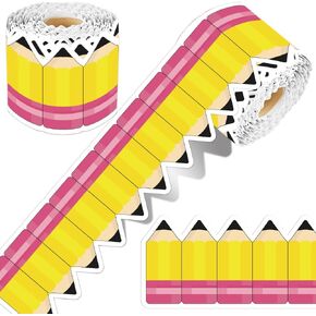 65ft Bulletin Board Borders Pencil Bulletin Board Border for Classroom Home Office Chalkboard Decoration