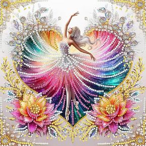 CHWGLFGG 5D Diamond Painting Kits for Adults Beginners, Mandala Special Shape Diamond Art, DIY Drill Diamond Dot Gem Art Kits for Adults, Home Wall Decor 11.8X11.8 Inch