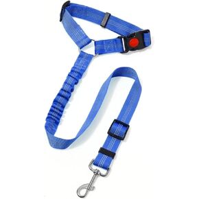Cat and Dog Harness Pet Products car Fit for Seat Belt Dog Leash with Buffer Elastic Reflective Rope Leash Pet Traction Rope(Black)