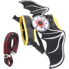 Totority 1Set Pet Bat Wing and Leash for Cats Halloween Assume for Pets Pets Fasterly Vest-sterly stest for Safe Walking and Fach