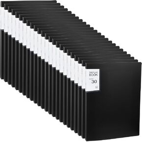 Outus Art Portfolio Binder 9x12 Inch 30 Pockets Art Portfolio Folder with Clear Plastic Sleeves Presentation Book with Sheet Protectors for A4 Artwork, Flexible Cover(12 Pcs,Black) in Kuwait