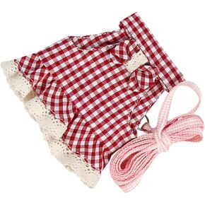 Totority Small Pet Vest and Leash Set for Ferrets and Hamsters Lightweight and Comfortable Design Fit for Outdoor Adventures Red Checkered