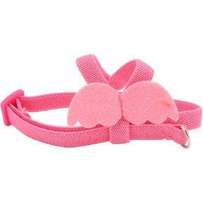 Fydun Harness Leash, Bird Bite Adjustable Ultra Leash, Elastic Anti Omic Harnesses Light Traction Rope for Parrot Training M Pink Pet African Grey (Roseate)