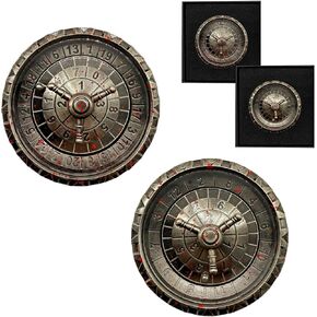 Roulette Spinner for DND Dice Set, 3-in-1 Dragon Metal D&D Dice with Gift Case for Dungeons and Dragon Game, RPG Role Playing Table Game Gifts (Black-red, 3-in-1)