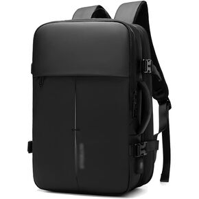 stylish Briefcase 16 Inch Laptop Backpack Convertible Multifunctional Shoulder Bag Handbag for Travel Business Youth Men's school (Color : Black, Size : 16.5x12.2x6.3 inch)