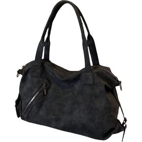 Women's Vintage Fashion Briefcase, Large Capacity Handbag, Casual Shoulder Bag, Versatile Commuter Tote