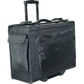 Hardsided Laptop Briefcase, 16.5" Laptop Compartment, 4-Wheel Spinner, Black, Combination Lock