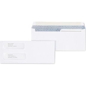 Staples Laser Check Gummed Security ملون #9 مغلفات مزدوجة الرياح ، 3 5/8 بوصة × 8 7/8 بوصة ، Wove White ، 1000/Carton (ST394062-CCVS)