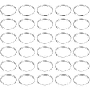 uxcell 50Pcs 10mm Double Loops Split Rings, Round Jump Ring Connector, Small Nickel Plated Small Key Chain Ring Part for DIY Crafts Making, Silver