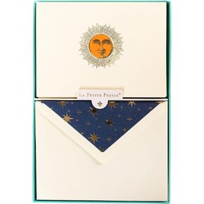 Graphique Sun Designer Cards Luxe Collection, Gold Foil Embossed Stationary Boxed Set, 10 Blank Cards with 11 Envelopes, All Occasion Greetings, 5.25" x 3.8"