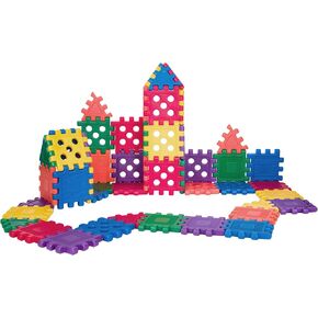 Oversized Waffle Grid Building Blocks Set, 12x12 Inch Design, Easy-to-Use Building Toys for Toddlers and Kids, 32 Piece Set, Ages 18 Months to 5 Years, 10 Year Assurance