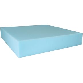 AEC Luxury Upholstery Foam - 4" Thick x 22" Wide x 22" Long - HIGH Density Blue - Made in USA