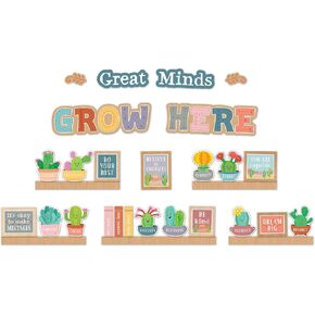 Teacher Created Resources Happy Cactus Crew Great Minds Grow Here Mini Bulletin Board (TCR6959)