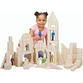 Constructive Playthings CP-U305 Children's Wood Unit Block Sets- Advanced Set 85 Blocks