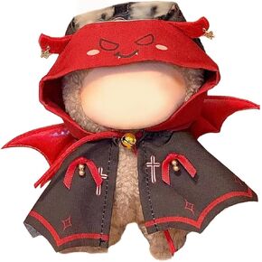 Clothes for Labubu(NO Doll)，One-Piece Little Devil Costume Monster Costume with Bells, Suitable for 6.7-inch (17 cm) Dolls, Unique Style Makes It More Outstanding