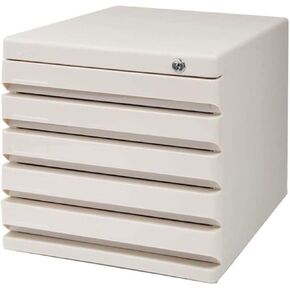 File Cabinets File Drawer Desktop Durable Desktop Cabinet 4 Drawers with Safety Lock for Office Supplies Desk Accessories. (Black) (White White)