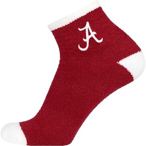 Alabama Crimson Tide Women's Fuzzy Sleep Socks, Crimson/White, One Size, NCAA Officially Licensed - DB Fan Gear