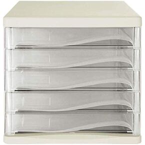 خزائن الملفات 5 أدراج الابتكار تصميم ساحر أبيض أسود Blue Office Organizer حامل ملف سطح المكتب الأثاث المنزلي (ب) (أ)
