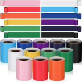 Crtiin 12 Rolls 197 ft Colorful Bulletin Board Borders Bulk Rainbow Color Straight Rolled Border Trim Multicolor Paper Classroom Decor for Kindergarten Home Party Holiday DIY Supplies
