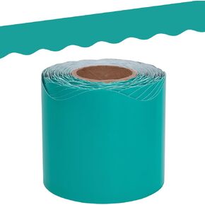 Teal Bulletin Board Borders Scalloped Border Trim for Classroom Decoration Back to School Decor 52ft One Roll