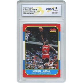 Michael Jordan Original Genuine 1996-97 Fleer Decade of Excellence #4 Rookie Card - Graded GEM Mint 10