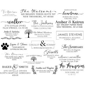 Custom Return Address Stamp Personalized Mailing Label Self Inking Housewarming Gift Idea Name Envelope Branding Tool Wedding Stationery