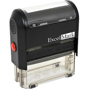 ExcelMark Self Inking Rubber Stamp with up to 2 Lines of Custom Text