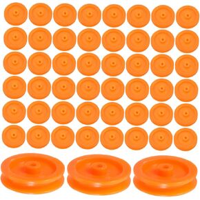 Magiclulu 100pcs عجلة بكرة بلاستيكية لسيارات RC والطائرات التروس المصغرة للألعاب النموذجية تعليم المفاهيم الهندسية ملحقات لعبة المقاومة