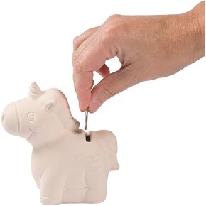 DIY Ceramic Unicorn Bank, Set of 12 - Crafts for Kids and Party Activities