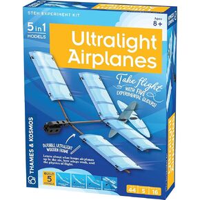 Thames & Kosmos Ultralight Airplanes STEM Experiment Kit | Build 5 Gliders | Learn How Airplanes Work | for Ages 8+ | Design Your Own Glider | Learn Physics and Aerodynamics