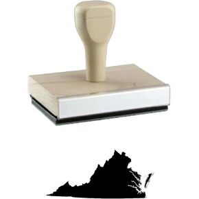 Infusion Virginia State Rubber Stamp, 2 X 4'' Wood Stamp