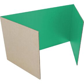 Flipside Products درع الخصوصية المموج Flipside، أبيض، 18 بوصة × 48 بوصة، عبوة من 24 قطعة in Kuwait