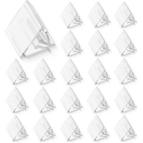 24 Pcs Plastic Game Piece Card Stands Holder Transparent Blank Card Holders for Playing Cards Game Cards Display Holders Board Games Pieces Stands for Price Tags Menus Labels Party Favor Supplies