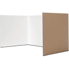 Flipside Products درع الخصوصية المموج Flipside، أبيض، 18 بوصة × 48 بوصة، عبوة من 24 قطعة in Kuwait