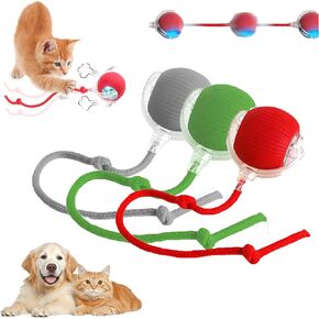 Rollraptor Interactive Pet Toy Ball, Rollraptor Automatic Dog Walker, Self-Moving Automatic Dog Toy, Dog Interactive Toys, Self Moving Dog Toy, for Large Small Dogs Motion Activated (Red)