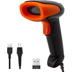 1D 2D QR Wireless Bluetooth Barcode scanners,Superior CMOS Sensor Handheld scanners, Rechargeable Durable scan Gun - Triple Connectivity: USB/2.4G/Bluetooth,Connect Smart Phone,Tablet,Laptop,PC,POS