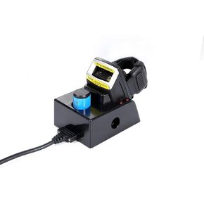 1D 2D Wireless Bluetooth Mini Ring Barcode Scanner IP65 EF02 Zebra SE4107 with TPU+PC & 550mAh Battery Replaceable & Battery Charger for IOS Android