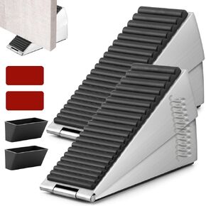 Large Door Stopper, Adjustable Heavy Duty Door Stopper, Spring Loaded with Holder, Tall up to 3 in, Stainless Steel Stoppers for Bottom of Any Heavy (Color:1pc)