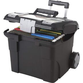 Storex - Premium File Cart, 15w x 16 3/8d x 14 1/4h - Black
