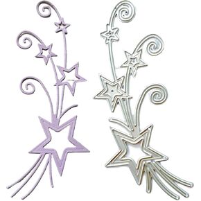 Star Die Cut for Card Making, Scrapbooking Die-Cuts, Hollow Out Star Metal Cutting Dies Congratulations Die Cuts Birthday Embossing Stencils Template for DIY Scrap-Booking Decor Wedding Blessing Card