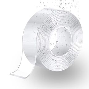 Traceless Nano Double-Sided Tape,5 Meters Nano Double Sided Tape Heavy Duty,Holds 2.2lb, Wall Car Home Mounting Strips, No Residue Clear Adhesive, Reusable RemovableWashable Double Sided Sticky