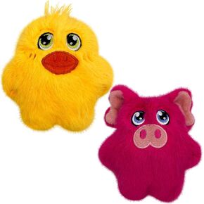 Kong Snuzzles Kiddos Mini Tear Small Dog Toy - Tofer Plush Squeaky Toy للكلاب الصغيرة والجرى (كومبو ضفدع/خنزير/بطة)